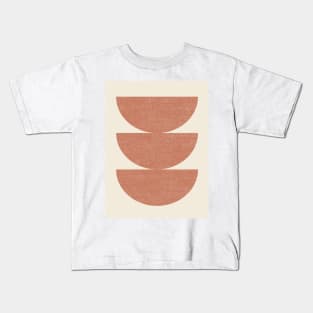 Half Circle 3 - Orange Terra Kids T-Shirt